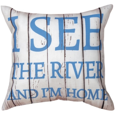 Manual Woodworkers SDPIST 12 x 12 in. River Life I See The River Outdoor Pillow 