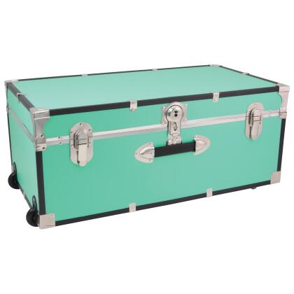 Seward Trunks SWD00158-TL 30 in. Footlocker Trunk with Wheels & Lock, Teal 