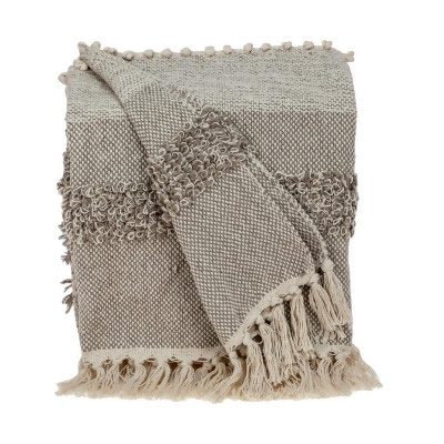 Parkland Collection THRI21262 52 x 67 in. Neil Eclectic Woven Handloom Throw - Beige 