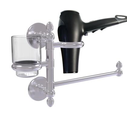 Allied Brass P1000-GTBD-1-SCH Prestige Skyline Collection Hair Dryer Holder & Organizer, Satin Chrome 