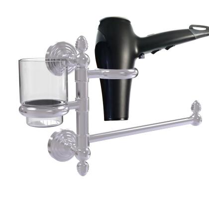 Allied Brass WP-GTBD-1-SCH Waverly Place Collection Hair Dryer Holder & Organizer, Satin Chrome 