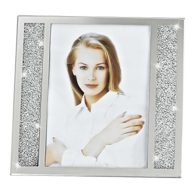 HomeRoots 375910 8 x 10 in. Silver Crystalized Picture Frame 