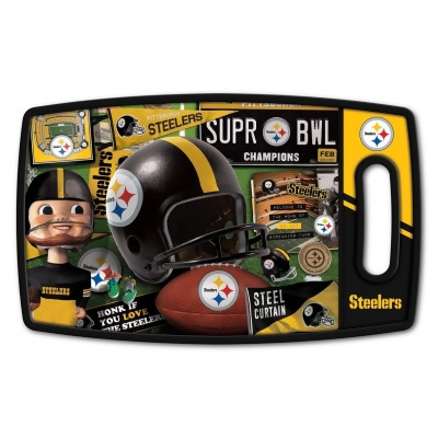 YouTheFan 2500188 NFL Pittsburgh Steelers Retro Series Cutting Board 