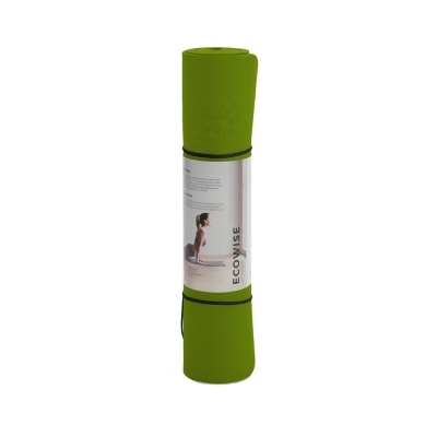 AGM Group 88135 0.25 in. Eco Wise Premium Yoga & Pilates Mat with Carring String, Green 