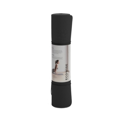 AGM Group 88131 0.25 in. Eco Wise Premium Yoga & Pilates Mat with Carring String, Black 