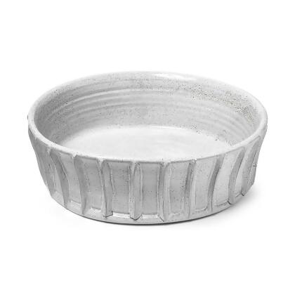 HomeRoots 380396 Large White Ceramic Bowl 