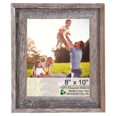 HomeRoots 379899 8 x 10 in. Natural Weathered Gray Picture Frame 