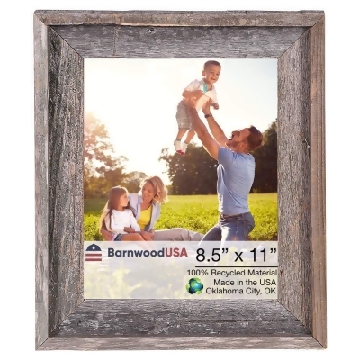HomeRoots 379898 8.5 x 11 in. Natural Weathered Gray Picture Frame 