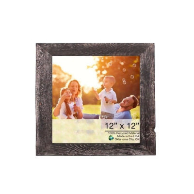 HomeRoots 380370 15 x 15 in. Rustic Smoky Black Picture Frame 