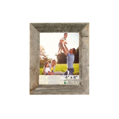 HomeRoots 380363 7 x 8 in. Natural Weathered Grey Picture Frame with Easel Backs 