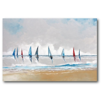 Courtside Market WEB-CT699-18x26 18 x 26 in. Boats Color Sails II Gallery-Wrapped Canvas Wall Art 