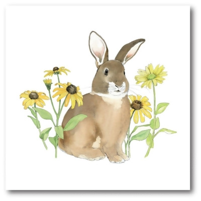 Courtside Market WEB-JV538-16x16 16 x 16 in. Wildflower Bunnies I Gallery-Wrapped Canvas Wall Art 