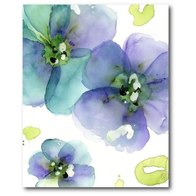 Courtside Market WEB-SG462-30x40 30 x 40 in. Blue Flowers Gallery-Wrapped Canvas Wall Art 