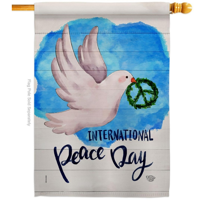 Ornament Collection H192422-BO 28 x 40 in. Peace Together House Flag ...