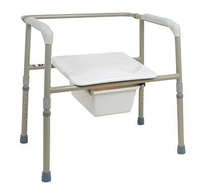 Bariatric 43-2347 Three-in-One Medical Commode - The Three-in-One Bariatric Commode helps assist you with your chronic or temporary medical mobility challenges. This versatile commode can be used as a toilet safety frame, a commode, and a raised toilet seat all in one. It can...