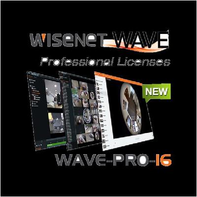 Hanwha WAVE-PRO-16 Wave Professional VMS Enables 16 IP Streaming Recording License 