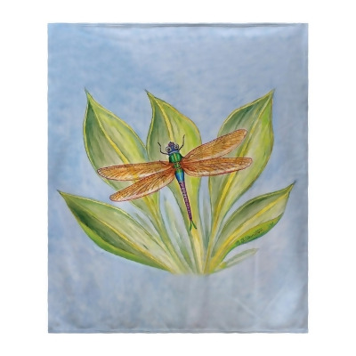 Betsydrake BK299 50 x 60 in. Dicks Dragonfly Fleece Blanket 