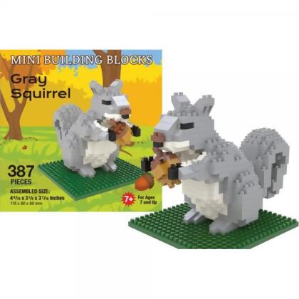 Impact Photographics IMP92049 Gray Squirrel Mini Building Block Set - 387 Piece 