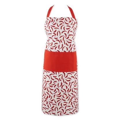 Design Imports 753651 Chilis Printed Chefs Apron 