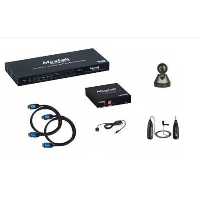 Muxlab MUX-500785 4K Live Streaming Kit with 500791 Single Camera, 4x1 HDMI Switcher & MuxStream Control App 