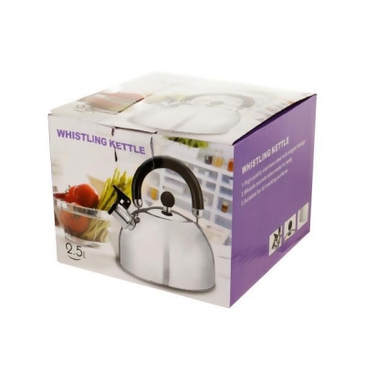 Bulk Buys OD870-3 Whistling Stainless Steel Tea Kettle -Pack of 3 