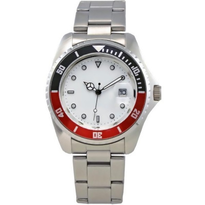 Matsuda 133-02WH Yacht Mens Sports Watch- White & Red 