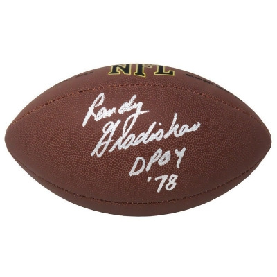 Schwartz Sports Memorabilia GRAFTB311 Randy Gradishar Signed Wilson Super Grip Full Size NFL Football with DPOY78 
