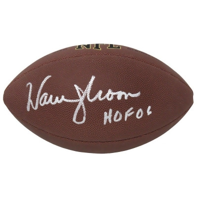 Schwartz Sports Memorabilia MOOFTB310 Warren Moon Signed Wilson Super Grip Full Size NFL Football with HOF06 