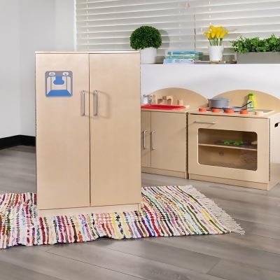 Flash Furniture MK-DP003-GG Childrens Wooden Kitchen Refrigerator 