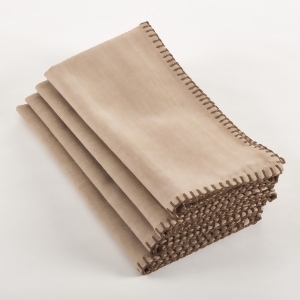 UPC 789323298942 product image for Saro 793.N20s 20 in. Square Whip Stitched Design Napkin - Natural Set of 4 - All | upcitemdb.com
