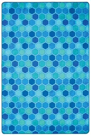 Carpets for Kids 61914 4 x 6 ft. Rectangle Honeycomb Pattern Rug 