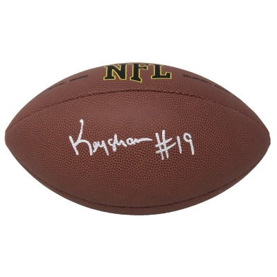 Schwartz Sports Memorabilia JOHFTB340 Keyshawn Johnson Signed Wilson Super Grip Full Size NFL Football 