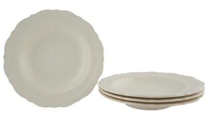 Red Vanilla FE900-420 14 oz Tuscan Villa Soup Bowls, Creamy White & Ivory - 10 in. - Set of 4