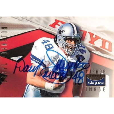 Autograph Warehouse 587350 Daryl Moose Johnston Autographed Football Card - Dallas Cowboys NFL 1995 Skybox Mirror Image - No.152 