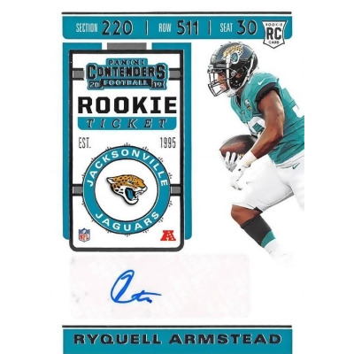 Autograph Warehouse 623934 Ryquell Armstead Autographed Football Card - Jacksonville Jaguars 2019 Panini Contenders Rookie Ticket - No.163 