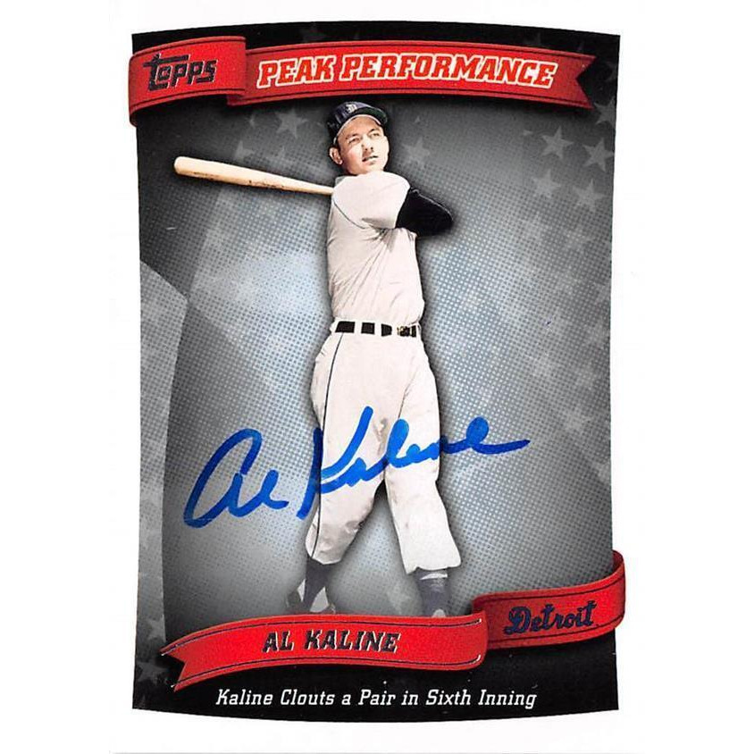 Autograph Warehouse 587367 Al Kaline Autographed Baseball Card - 2010 Topps - No.PP95 Peak Performance Detroit Tigers Hall of Famer