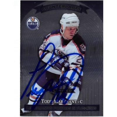 Autograph Warehouse 618423 Todd Marchant Tony Granato Autographed Hockey Card - 1997 Donruss Counterparts No.144 - Oilers Sharks NHL FT 