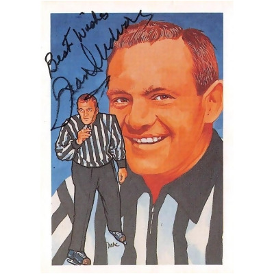 Autograph Warehouse 618424 Frank Udvari Autographed Hockey Card - NHL Hall of Fame Referee 67 - 1987 Mcdairmid No.240 