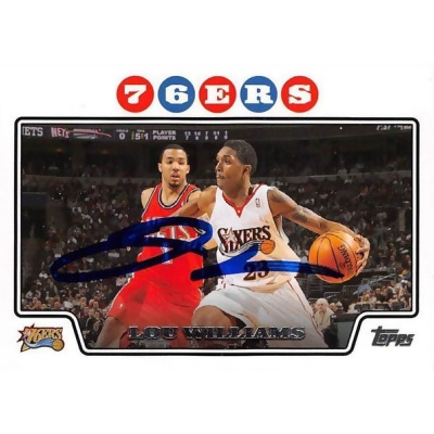 Autograph Warehouse 598331 Lou Williams Autographed Basketball Card - Philadelphia 76ers Sixth Man NBA All Star - 2008 Topps No.122 