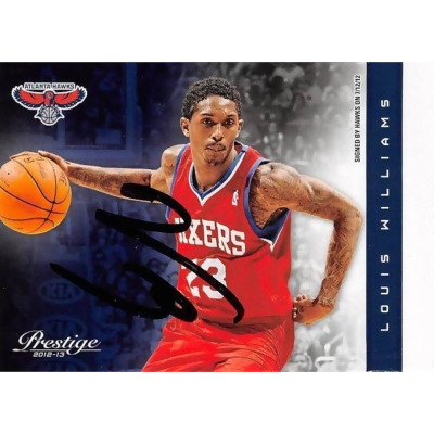 Autograph Warehouse 598343 Lou Williams Autographed Basketball Card - Philadelphia 76ers Sixth Man NBA All Star Atlanta Hawks - 2012 Prestige No.142 
