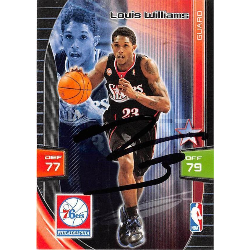 Autograph Warehouse 598339 Lou Williams Autographed Basketball Card - Philadelphia 76ers Sixth Man NBA All Star - 2009 Panini Adrenalyn No.FC43