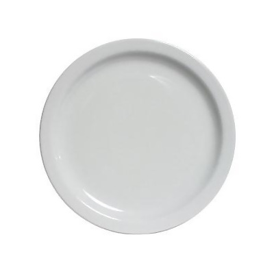 Tuxton China CLA-094 Colorado 9.5 in. Plate - Porcelain White - 2 Dozen 