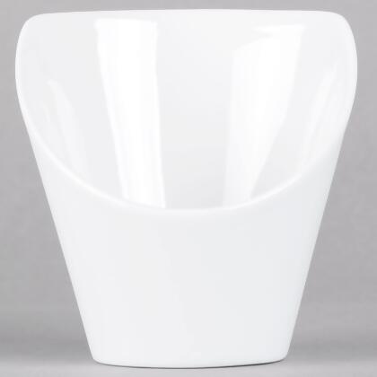 Tuxton GZP-040 4 oz. High Back Bowl-Porcelain White - 1 Dozen 