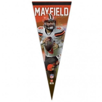 Wincraft 3208511563 Cleveland Browns Premium Style Baker Mayfield Design Pennant - 12 x 30 in. 