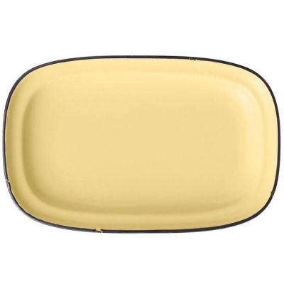 Oneida L2103006350 10.5 x 6.75 in. Yellow Rectangular Porcelain Platter 