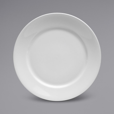 Oneida R4650000152 10.625 in. Queensbury Round Bright White Wide Rim Porcelain Plate 