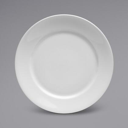 Oneida R4650000139 9.5 in. Queensbury Round Bright White Wide Rim Porcelain Plate 