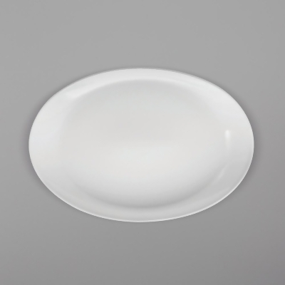 Oneida R4220000376 13.625 x 9.25 in. Royale Bright White Porcelain Winged Platter 
