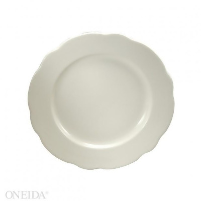 Oneida F1560000118 6.37 in. Cream White Scalloped Edge Plate 