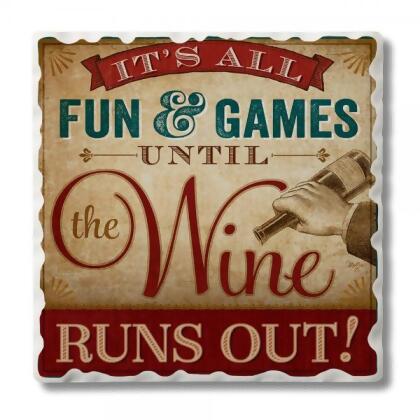 Counter Art CART0201372 All Fun & Games Single Tumbled Tile Coaster